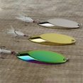 thumbnail image 3 of CHAO Señuelo de pesca de metal deslumbrante, cebo con lentejuelas, cucharillas de pesca de metal con plumas para uso en pesca de agua dulce, 10 g, 3 of 5