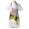 thumbnail image 3 of Modern Apron Girl with Cat Taking Bath Spa Aroma Theraphy Relaxing Peaceful Massage Illustration, Unisex Kitchen Bib Apron with Adjustable Neck for Cooking Baking Gardening, Multicolor, by Ambesonne, 3 of 3