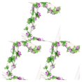 thumbnail image 2 of stanreset 2Pcs Artficial Rose Rattan Hanging Vine Fake Plant Home Wedding Party Decor purple 3Set, 2 of 6