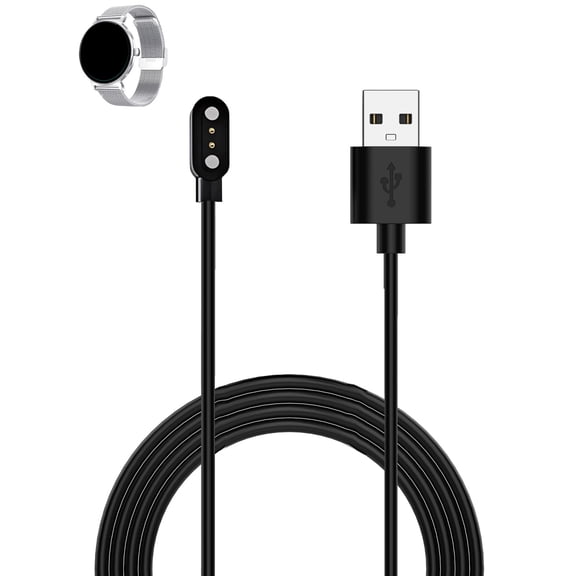 [1 Pack]Magnetic Charger Cable for Tikland 1.27-inch Fitness Tracker,Compatible for Tikland Smartwatch Charging Replacement Accessory 1M/3.3ft - Black