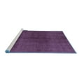 thumbnail image 2 of Ahgly Company Machine Washable Indoor Square Abstract Blue Modern Area Rugs, 7' Square, 2 of 4