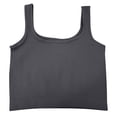 thumbnail image 7 of Wang6 Cropped Ribbed Tank Tops for Women Causal Sleeveless Scoop Neck Summer Tops Trendy Solid Knit Slim Workout Yoga Tops Shirts Clothes Grey S, 7 of 7