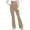 Khaki, variant on Pants for Women Summer Women's Casual Slim High Elastic Waist Solid Color Sports Yoga Flare Pants