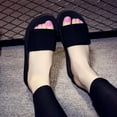 thumbnail image 4 of Zpanxa Slippers for Women Summer Slope Heel Flip-flop Beach Slippers Non-slip Shoes Flip Flops for Women Black 39, 4 of 5