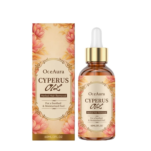 Aceite de Cyperus Rotundus, sérum depilatorio, aceite depilatorio, hidratante y calmante para una piel de aspecto suave.