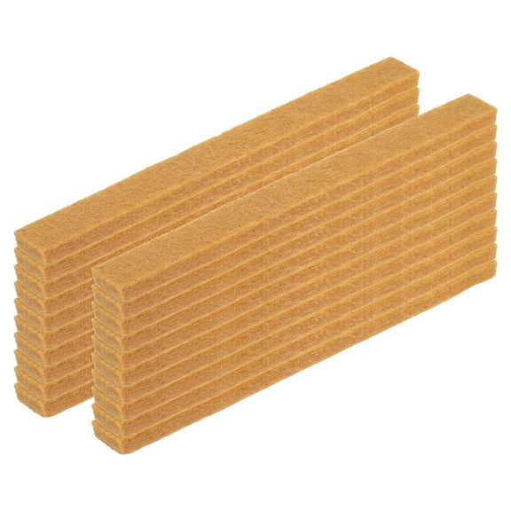 Felt Strips with Adhesive Backing, 20 Pack 1/2" x 6" x 0.2" Adhesive Felt Strips Anti Scratch Furniture Felt Tapes Self-Stick Felt Pads for Protecting Hardwood Floor, Light Brown