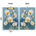 thumbnail image 2 of Acrylic Writing Board Silver 12.5*9 Inch Clipboards Transparent Acrylic Material Suitable For Office Classroom Teachers Fashion Bloggers Stationery Enthusiasts Beautiful White Flower Pattern, 2 of 9