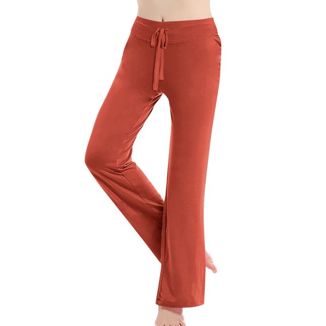 Dealovy Girls Yoga Pants Drawstring High Waisted Lounge Pants Straight Wide Leg Workout Gym Running Trousers