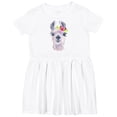 thumbnail image 3 of Inktastic Cute Llama with Flower Girls Toddler Dress, 3 of 5