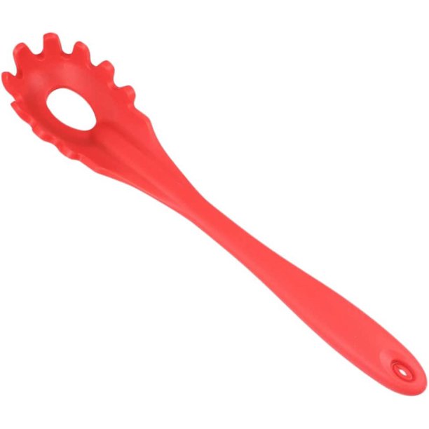 Espátulas de silicona para servir espaguetis, tenedor de pasta de grado alimenticio, cuchara para espaguetis resistente al calor, espátula, cucharón para pasta, cuchara para servir espaguetis para