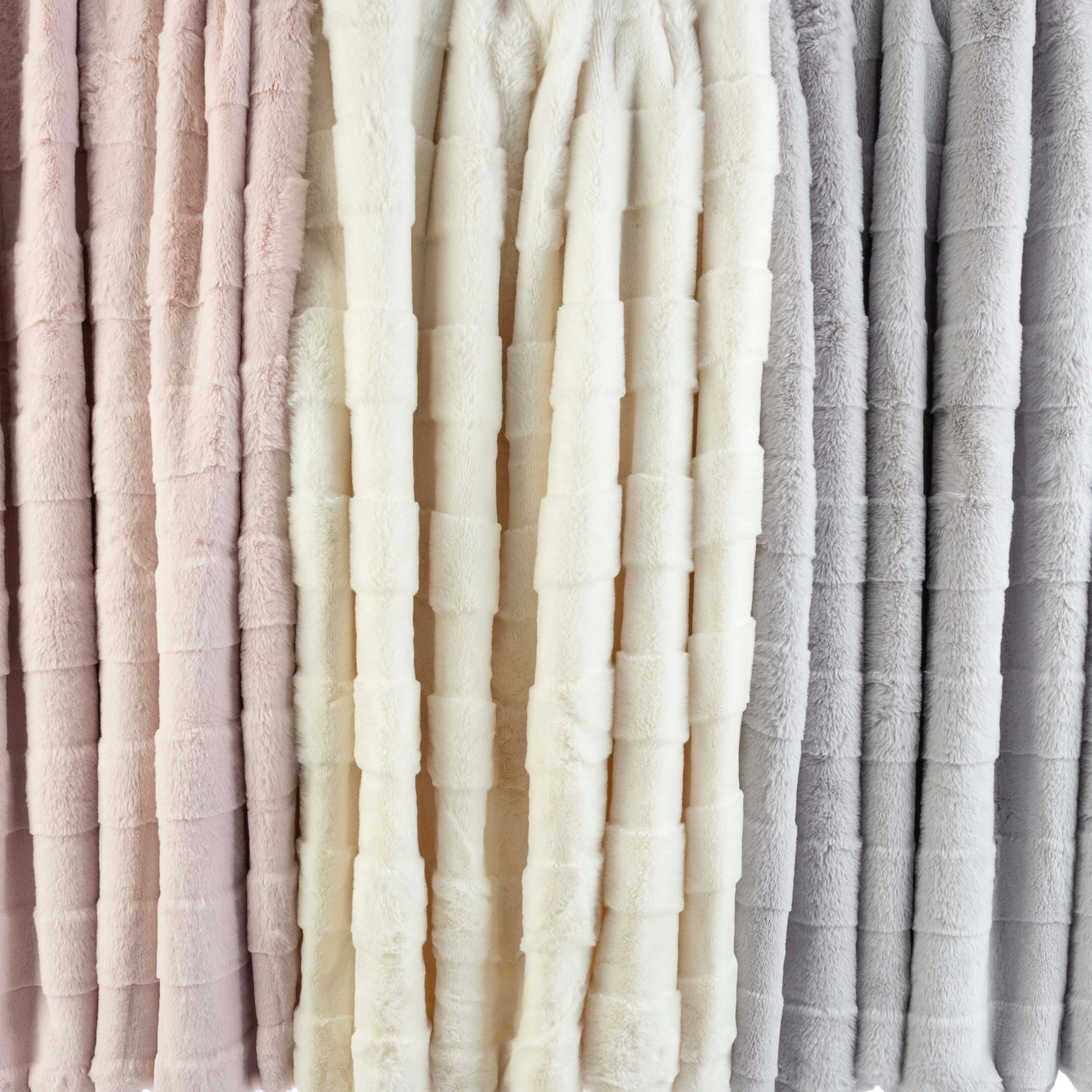 Lavish Home 60x80-Inch Faux Fur Blanket - Queen Size Bedding (Pink)
