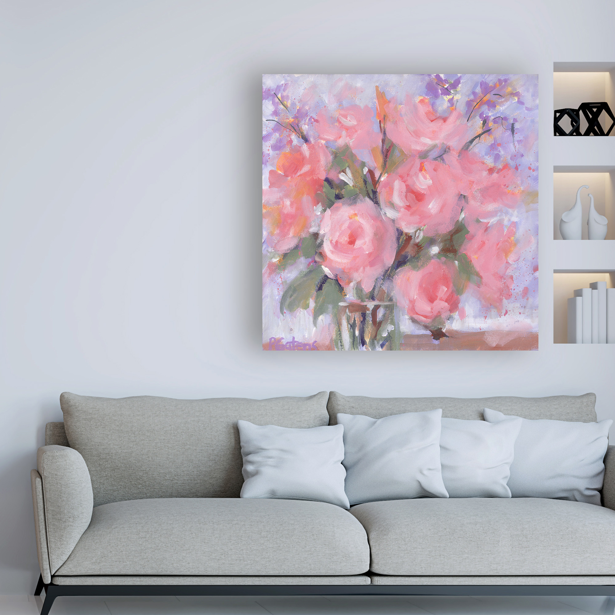 Trademark Fine Art 'Champagne Pinks' Canvas Art by Pamela Gaten