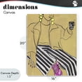 thumbnail image 4 of Stupell Industries Art Deco Fashion Girl in Stripes Canvas Art, 16 x 20, by Melissa Wang, 4 of 8