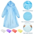 thumbnail image 2 of 10 Pcs Ponchos Portables Imperméables pour Adultes Colorés Jetables Légers avec Capuches pour Cyclisme Randonnée Voyage Camping Extérieur, 2 of 7