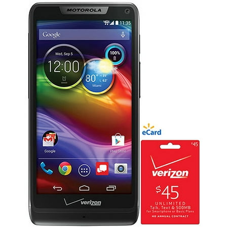 Verizon Prepaid Moto Luge Prepaid Smartphone w/$45 Airtime Card