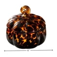 thumbnail image 3 of Twinkle Glass Pumpkin Decor, 9.5" D Amber Dots Glass Pumpkin for Fall Harvest, Thanksgiving, Halloween Table Centerpiece, Unique Handmade Art Pumpkins Figurines Collectible Home Decor, 3 of 6
