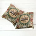thumbnail image 2 of Ambesonne Retro Throw Pillow Cover 2 Pack, Old Sixties Car Pop Art, 24", Green Red Cream, 2 of 6