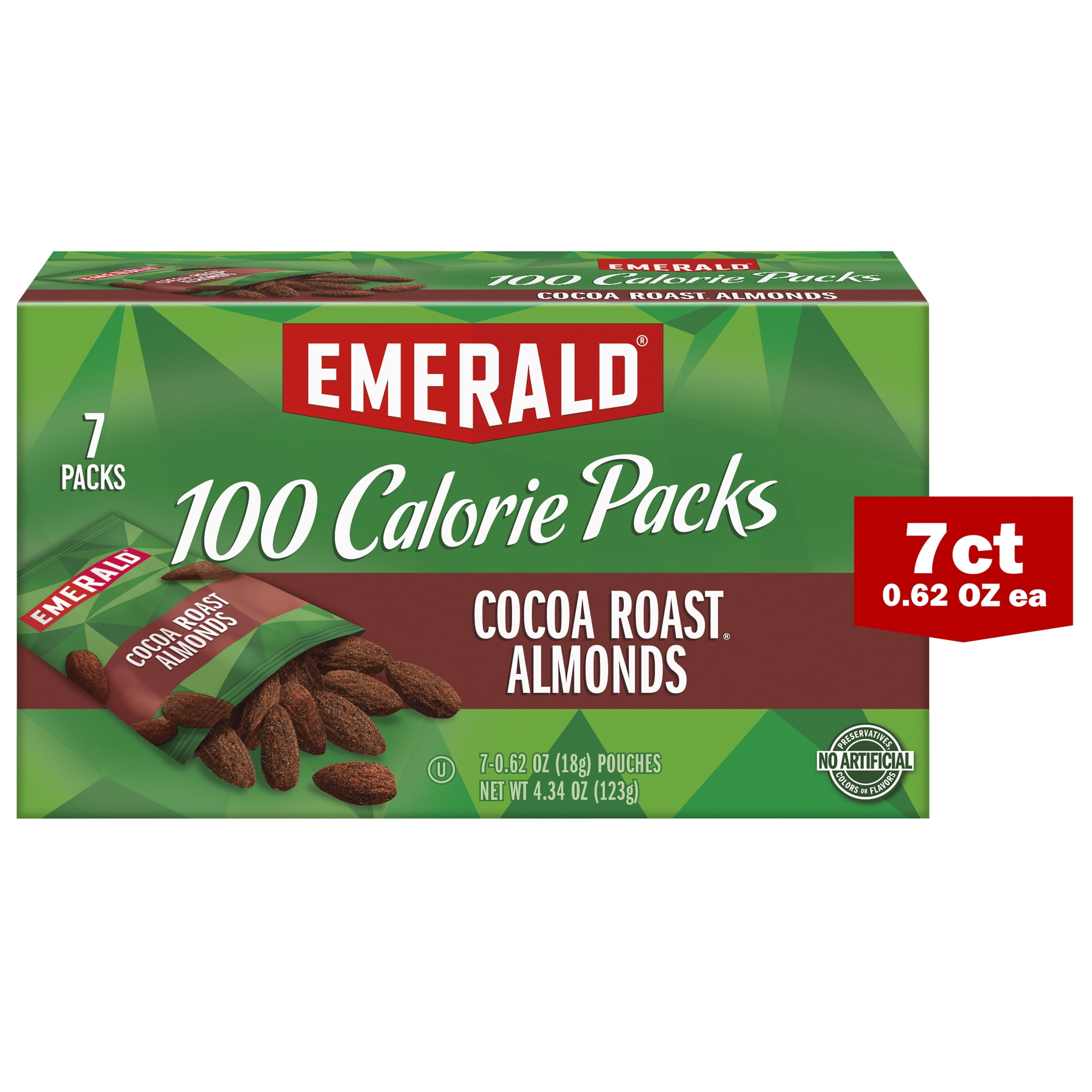 100 Calorie Pack Cocoa Roast Almonds, 0.63 Oz Packs, 7/box | Bundle of 10 Boxes