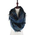 thumbnail image 2 of Women's Fall Winter Scarf Classic Tassel Plaid Tartan Warm Soft Chunky Large Blanket Wrap Shawl Scarves, 2 of 10