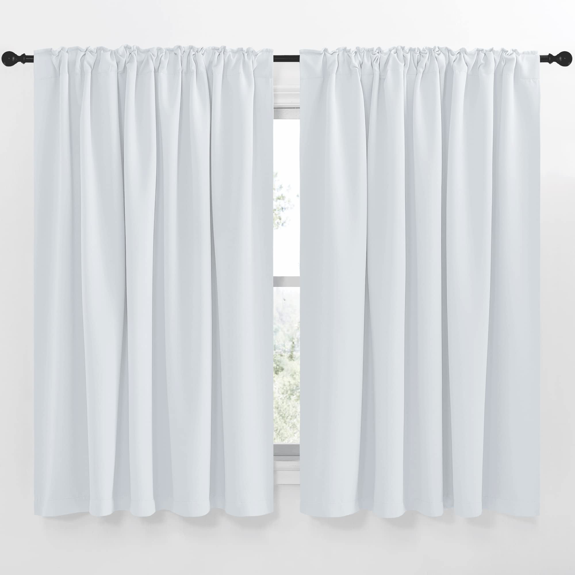 Living Room Darkening Curtain Drapes - (Cloud Grey Color) W70 x