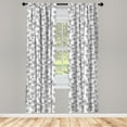 thumbnail image 5 of Ambesonne Botanical Window Curtains, Grunge Sunflowers, Each 28" W x 63" L, Dark Purpleblue White, 5 of 5