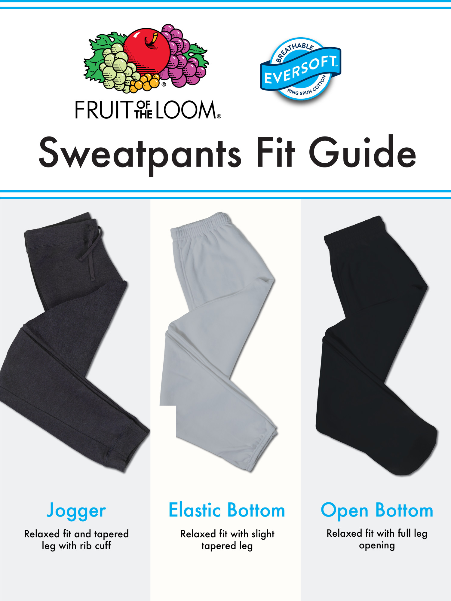 Fruit of the Loom Men's EverSoft Fleece Elastic Bottom Sweatpants, Up to Size 4XL - image 6 of 7