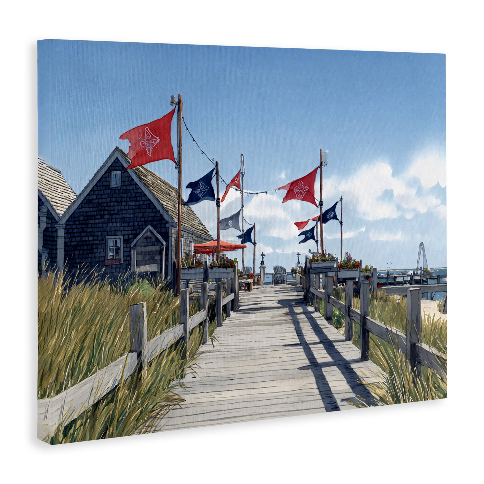 Stupell Industries Summer Boardwalk Stroll Canvas Wall Art, design by Franklyn Gregory