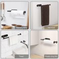 thumbnail image 4 of Portarrollos de papel higiénico de acero inoxidable SUS304 para debajo de armarios de cocina y baño, color negro., 4 of 5