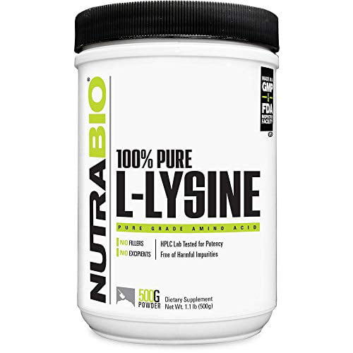 NutraBio L-Lysine Powder 500 Grams - Walmart.com