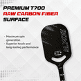 thumbnail image 4 of Almos Sports Titan Pickleball Paddle T700 Carbon Fiber Polypropylene Honeycomb Core 14mm, 4 of 6