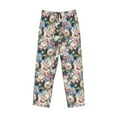 thumbnail image 2 of Vsdgher Colorful Flowers Print Mens Pajama Pants Sleep & Lounge Pants, PJ Bottoms With elastic waistb and Pockets, 2 of 5