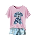 thumbnail image 2 of ATENAR Shirts for Women Fashion Shirts Casual Plus Size Tops Pink 2XL, 2 of 4