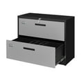 thumbnail image 3 of MIIIKO 2 Drawer Lateral File Cabinet with Lock, 35.4" Wide Metal Filing Cabinet, Office Legal Letter File Storage, 3 of 4