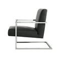 thumbnail image 4 of Nicole Miller Accent Chair Santana PU Leather, Charcoal/Chrome, 4 of 9