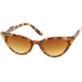 thumbnail image 3 of zeroUV - Women's Retro Rhinestone Embellished Oval Lens Cat Eye Sunglasses 51mm - 51mm, 3 of 4
