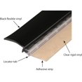 thumbnail image 4 of Restroom Privacy Covers, Black, 2-1/8" x 58", Rigid Plastic and Flexible Vinyl Restroom Stall Gap Filler, Self-Adhesive - Sets of 2, 4 of 6