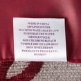 thumbnail image 5 of Violet Linen Signature Chenille Diamond pattern, Polyester Chenille Jacquard, with Fringes, Burgundy, 60 Inch x 18 Inch, Decorative Window Treatment Rod Pocket Curtain Valance, 5 of 7
