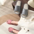 thumbnail image 6 of Slippers for Women Men 2025 Fall Winter Linen Non Slip Moisture Wicking Slip On Slides Indoor House Slippers, 6 of 8