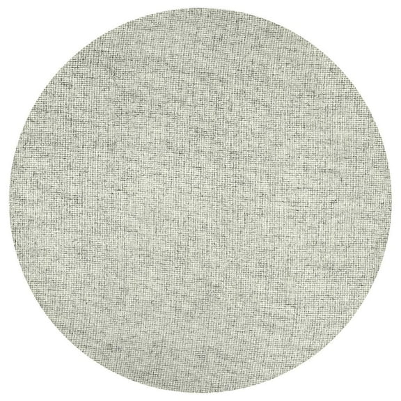 Alora Decor London 8' Round Solid Green/Gray/Rust/Blue Hand-Tufted Area Rug
