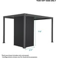 thumbnail image 5 of Mirador 111S Outdoor Pergola Aluminum Deco Wall Skyline 1/3 13' Side, Dark Grey (Not Pergola), 5 of 6