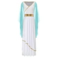 thumbnail image 3 of Mufeng Robe Maxi Dieu Grecque Ancienne Sans Manches Col en V Costume Romain Toga pour Halloween Bleu Clair TTG, 3 of 7
