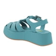 thumbnail image 5 of FSJ Women Chic Round Toe Platform Sandals Adjustable Buckle Ankle Strap Hollow Out Thick Sole Gladiator Caged Shoes Size 11 Blue, 5 of 5