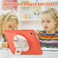 thumbnail image 6 of Allytech for Galaxy Tab A9 Plus 11" Case SM-X210 X215, Heavy Duty Shockproof Rotating Kickstand Kids Friendly Rugged Hybrid PC TPU Back Cover Case for Samsung Galaxy Tab A9+, Coral, 6 of 10