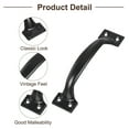 thumbnail image 4 of Uxcell 8Pcs 3.94" Gate Handle with Screw for Kitchen Closet Door, Black, 4 of 6