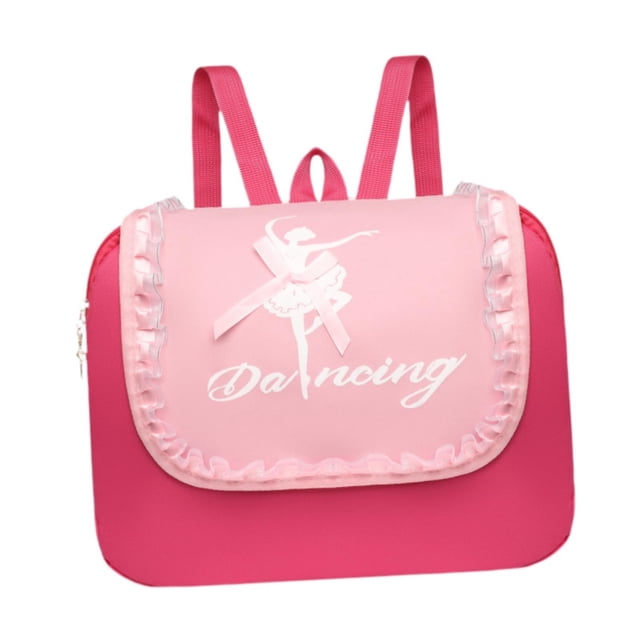 Bolso de baile con tutú para niños, mochila escolar, impermeable, portátil, bonita, con asa, mochila deportiva, bolso de hombro para bailar, regalo Rojo