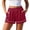 Wine, variant on YTCAMLO Soft Cotton Womens Satin Pajama Shorts Summer Casual Pj Bottoms with Pockets Elastic Waist Baggy Lounge Shorts Sleepwear