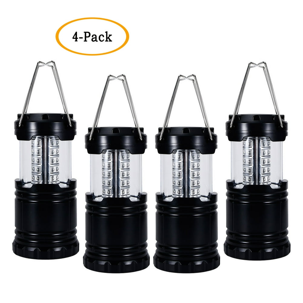 NK HOME Set of 4 Portable Outdoor 30 LED Camping Lantern, Ultra Bright