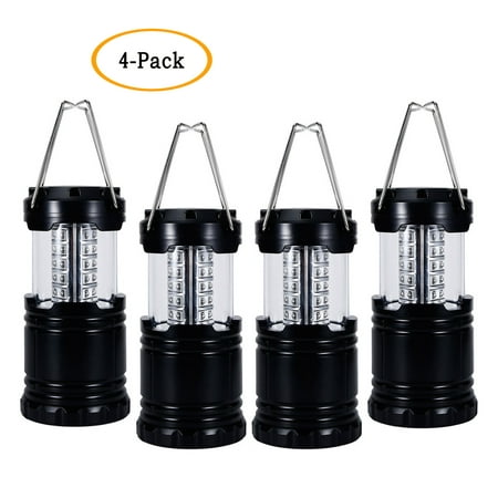 NK HOME 1pc-4pcs 30 LED Camping Lantern Flashlights and Led camping light for tent, Gear for Hiking, Power Outage, Fishing, Storm (Best Led Lantern For Power Outages)