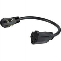 Startech  1 ft. Flat Extension Cord - NEMA 5-15R to Right-Angle 5-15P