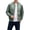 Green, variant on Mens Bomber Jacket Ribbed Collar Casual Cropped Jackets Wrinkle Free Lightweight Windbreakers Solid Color Stylish Baseball Jacket with Pockets Green L